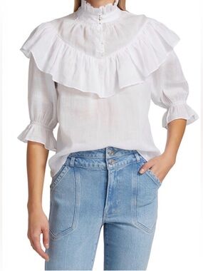 NWT💝Frame Ruffle Flounce Top Size XS